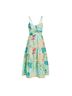PatBO 100% Polyester 5% Elastane 95% Polyester Floral Blue Green Cocktail Dress Size 4 - photo 1