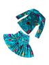 Carlisle 100% Silk Floral Multi Color Teal Long Sleeve Button-Down Shirt Size XS - photo 2