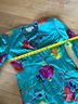 Carlisle 100% Silk Floral Multi Color Teal Long Sleeve Button-Down Shirt Size XS - photo 7