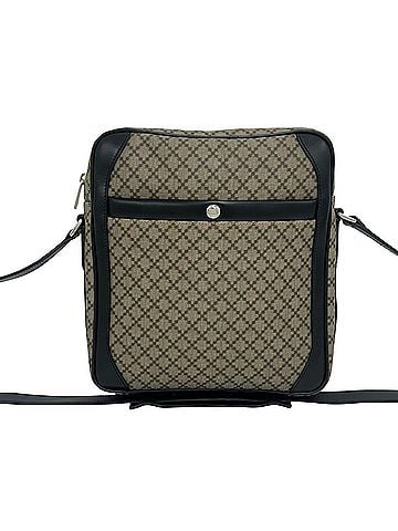 Gucci GUCCI Diamante Leather Shoulder Bag, Sacoche, Pouch, Crossbody Beige/Black, 59897 (view 1)
