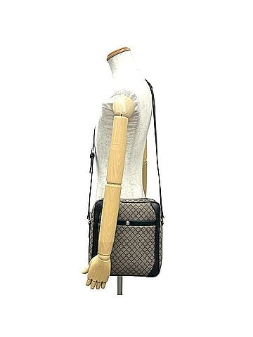 Gucci GUCCI Diamante Leather Shoulder Bag, Sacoche, Pouch, Crossbody Beige/Black, 59897 (view 2)