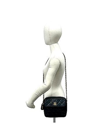 Chanel CHANEL Vintage Matelassé Coco Mark Caviar Skin Shoulder Bag, Black 67911 (view 2)