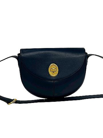 Christian Dior Christian Dior Vintage CD Logo Hardware Leather Shoulder Bag/Sacoche Navy 64265 (view 1)