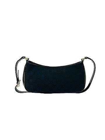 Gucci GUCCI GG Canvas Enamel Leather Genuine Semi-Shoulder Bag One-Shoulder Black 56298 (view 1)