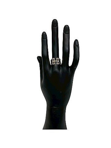 Hermès HERMES Mexico Ring, Sterling Silver 925, 18K Gold, Jewelry, Silver, Item Number 71582 (view 2)