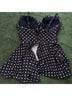 Macy's Polka Dots Multi Color Blue Swimsuit Top Size S - photo 4