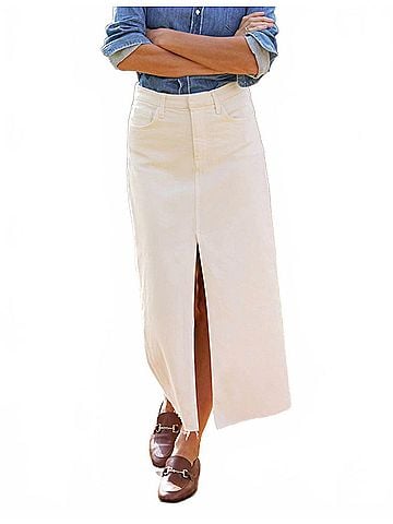 Frank & Eileen Women's Denim Skirt in Natural (view 2)