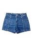 Risen Solid Blue Kaci Double Button Denim Shorts in Blue Size XL - photo 1