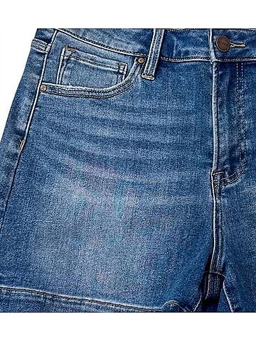 Risen Women's Sadie Denim Shorts in Meduim Wash (view 2)