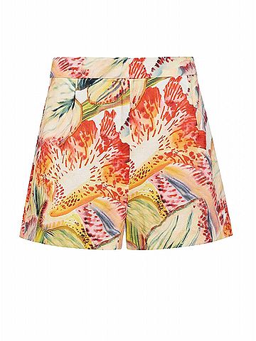 Marie Oliver Blanche Botanical Print Short in Lyric (view 1)