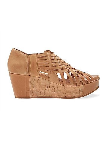 Chocolat Blu Women's Winix Wedge Sandals in Camel Leather (view 1)