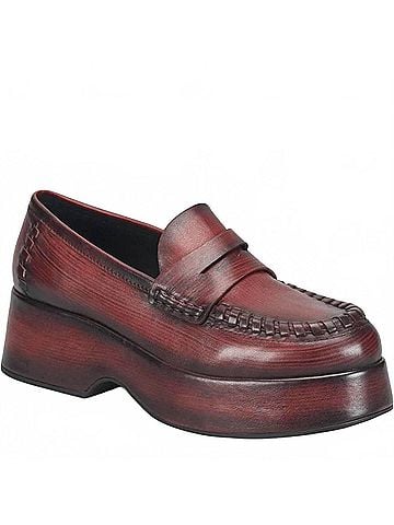 Kork-Ease Women's Pixie Loafers in Dark Red Brick (view 2)