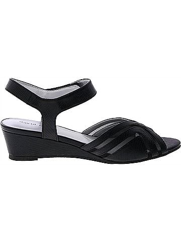 David Tate Women's Admire Lizard Print Sandals in Black (view 1)