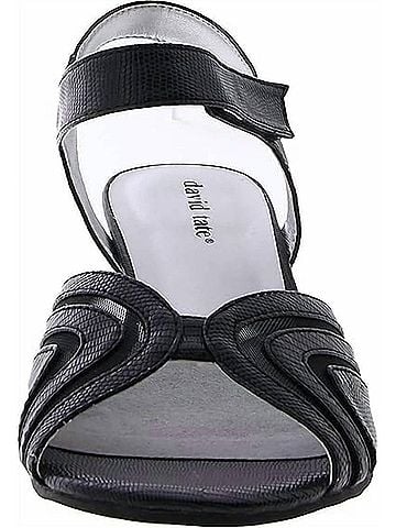 David Tate Women's Admire Lizard Print Sandals in Black (view 2)