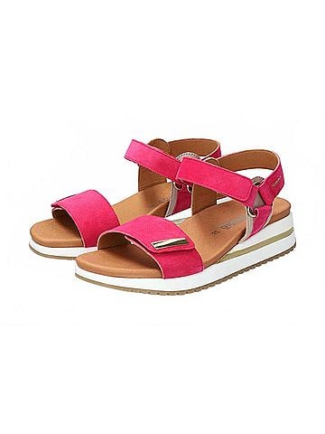 Mephisto Women's Jeanie Wedge Heel Sandals in Fuchsia (view 2)
