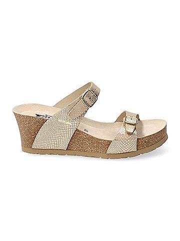 Mephisto Women's Luisa Wedge Heel Sandals in Lt Sand Havana (view 1)