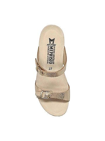 Mephisto Women's Luisa Wedge Heel Sandals in Lt Sand Havana (view 2)