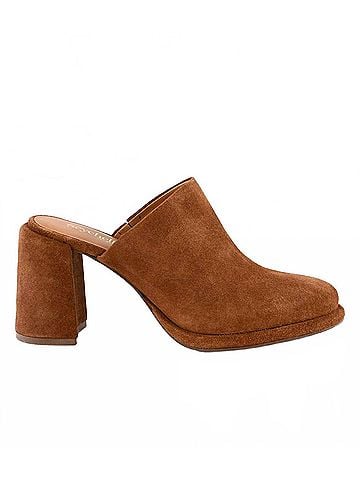 Seychelles Women's Honor Suede High Heel Clogs in Brown (view 1)