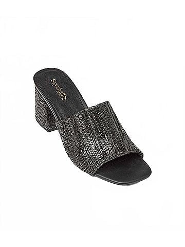 Seychelles Women's Adapt Raffia High Heel Sandals in Black (view 1)