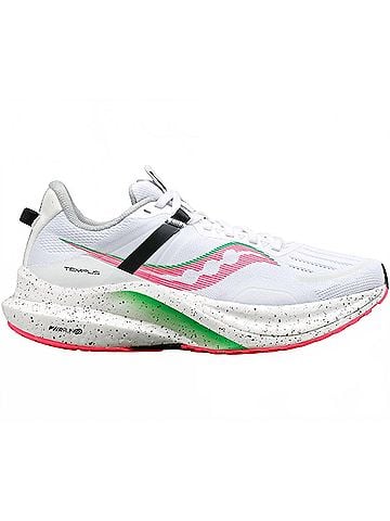 Saucony Women's Tempus Running Shoes in White/Vizi Pink (view 1)