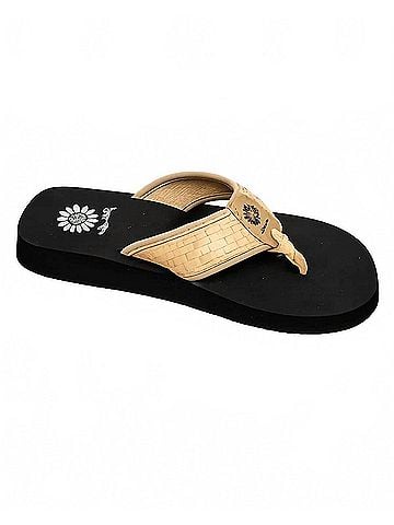 Yellow Box Women's Fiori Flip-Flops in Black (view 1)