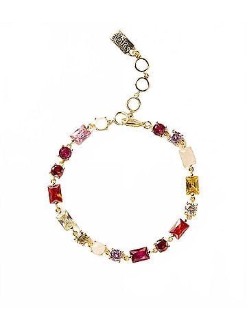 Native Gem Women's Calypso Crystal Bracelet in Red (view 1)