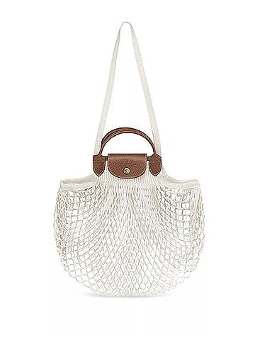 Longchamp Filet Knit Bag in Ecru (view 1)