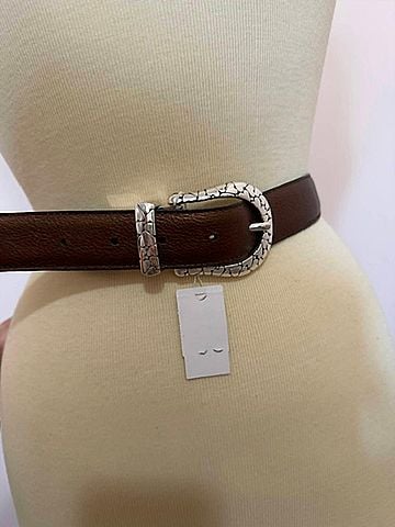 Brighton Women's Le Beau Reversible Belt Size 36 in Pewter/Bronze (view 2)