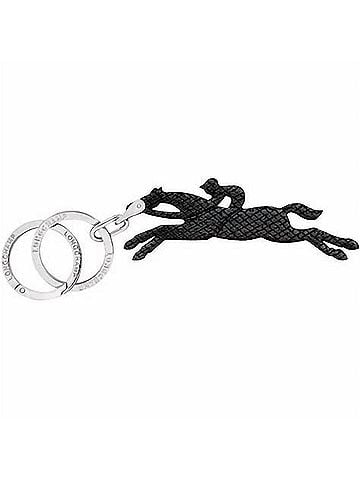 Longchamp Le Pliage Original Horse Club Key Ring in Black (view 1)