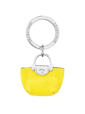 Longchamp Le Pliage Xtra Key Ring in Lemon (view 1)
