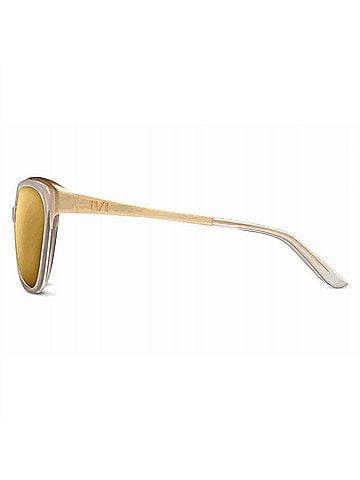 IVI Women's Daggerwing Sunglasses in Nude/ Gold Flash Lens (view 2)