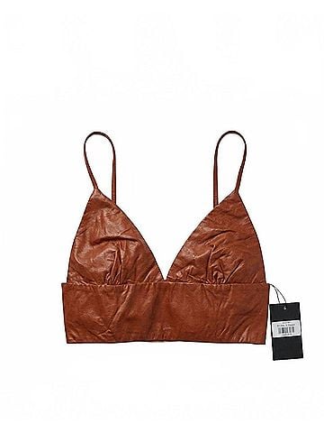 Signature 8 Leatherette Bra Top in Cooper (view 1)
