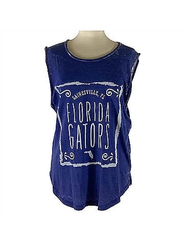 Press Box Women's University Of Florida Ruffy Tank in Blue (view 1)