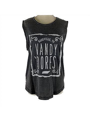 Press Box Women's Vanderbilt University Ruffy Tank in Black (view 1)
