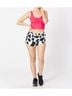 B.O.A. Animal Print White 1" Elite Printed Split Short in Moo Size XS - photo 3