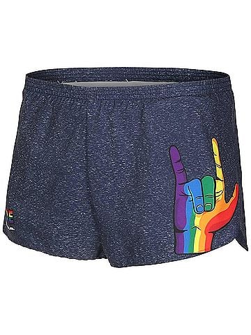 B.O.A. Women's 1" Elite Printed Split Short in Pride (view 1)