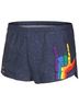 B.O.A. Graphic Blue Women's 1" Elite Printed Split Short in Pride Size L - photo 1
