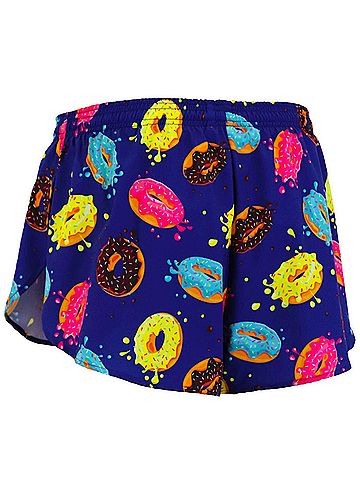 B.O.A. Women's 1" Elite Printed Split Short in Donuts (view 2)