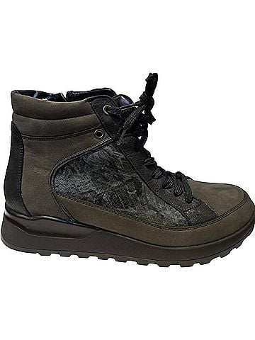 Waldläufer Women's Paige Boots in Nubuck Combi Carbon (view 1)