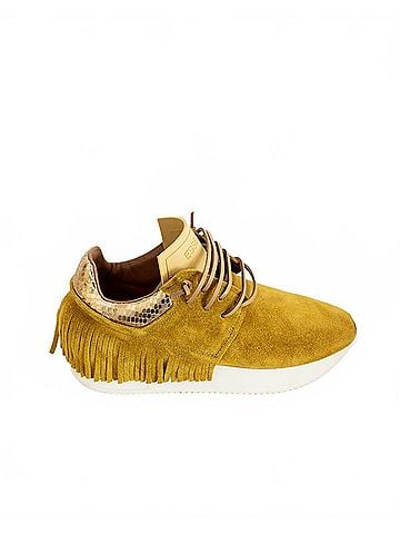 Esse Ut Esse Women's Soleil Fringe Sneaker in Yellow (view 1)