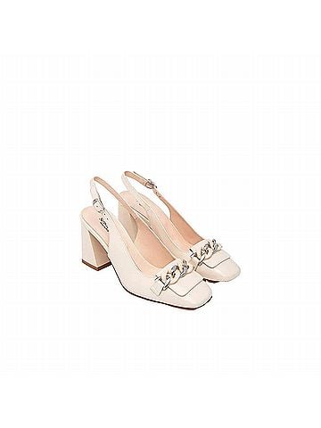 Nero Giardini Women's Patent Leather Heel in Off White (view 2)