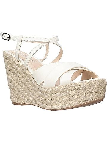 Bruno Menegatti Women's Grace Ankle Strap Wedge Leather Sandal in Off White (view 2)