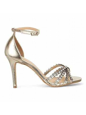 Bruno Menegatti Women's Stars Dress Heel Sandals in Gold (view 1)