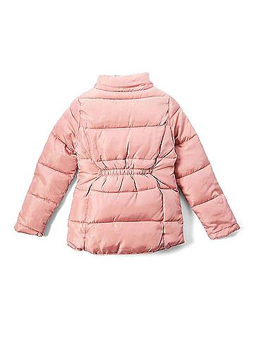 Cutie Fashion Girls Bundle Up Puffer Jacket 4 Mo in Pink (view 2)