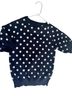 Lovebird Polka Dots Black White Pullover Sweater Size M - photo 1