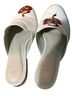 Alepel White Red Black Gold Mule/Clog Size 7 - photo 2