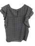 Monteau Polka Dots Black White Short Sleeve Blouse Size XL - photo 2
