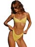 Gooseberry Seaside Solid Yellow Two Piece Swimsuit Size S - photo 1