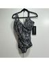 Miraclesuit Chevron-herringbone Gray Silver One Piece Swimsuit Size 16 - photo 10