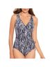 Miraclesuit Chevron-herringbone Gray Silver One Piece Swimsuit Size 16 - photo 3
